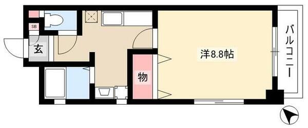 ｌａ　ｔｉｅ上社 2C｜愛知県名古屋市名東区上社４丁目(賃貸マンション1K・2階・29.17㎡)の写真 その2