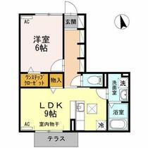 愛知県岡崎市羽根東町２丁目（賃貸アパート1LDK・1階・40.51㎡） その2