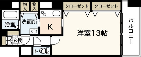 ＴＯＵＫＡＫＵＩＮ｜広島県広島市中区小町(賃貸マンション1K・6階・45.56㎡)の写真 その2