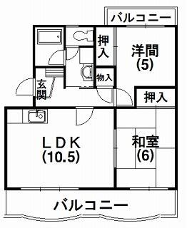 静岡県浜松市中央区富塚町(賃貸マンション2LDK・3階・49.50㎡)の写真 その2