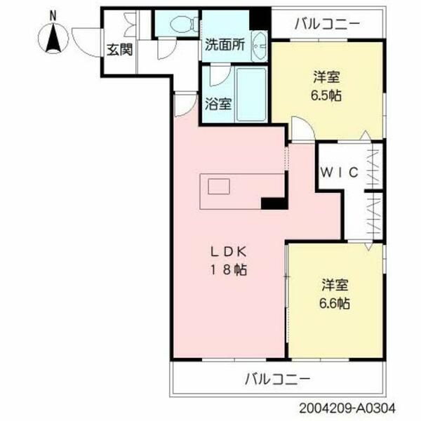 プレディアコート平野町 A0304｜長崎県長崎市平野町(賃貸アパート2LDK・3階・70.13㎡)の写真 その2