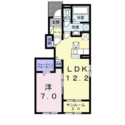 メリッジャーレ 101｜茨城県常陸太田市宮本町(賃貸アパート1LDK・1階・50.08㎡)の写真 その2