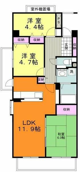 コーポレート鷺沼｜神奈川県川崎市宮前区鷺沼１丁目(賃貸マンション3LDK・5階・70.35㎡)の写真 その2