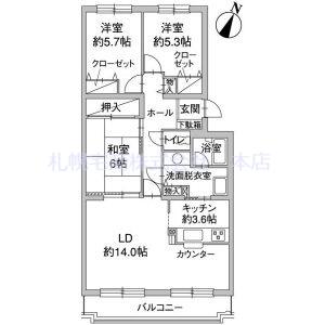 同じ建物の物件間取り写真 - ID:201022281132