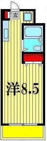 シャトレファミール 204｜東京都葛飾区東四つ木４丁目(賃貸マンション1R・2階・19.27㎡)の写真 その2