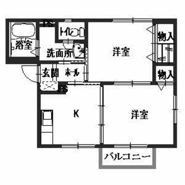 ベルメゾン市役所東 A202｜奈良県大和高田市大字大中(賃貸アパート2K・2階・42.78㎡)の写真 その2