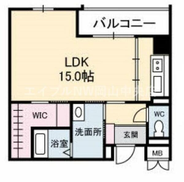 ヴィオーラ中山下｜岡山県岡山市北区中山下１丁目(賃貸マンション1R・4階・41.04㎡)の写真 その2