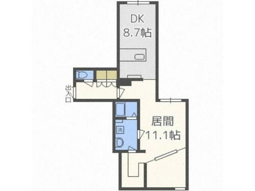 北海道札幌市豊平区豊平三条４丁目（マンション）の賃貸物件の間取り