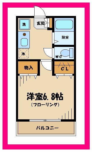 ウェール｜東京都調布市飛田給１丁目(賃貸アパート1K・1階・23.40㎡)の写真 その2