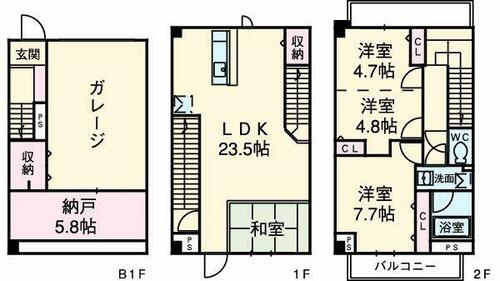 同じ建物の物件間取り写真 - ID:223032226583