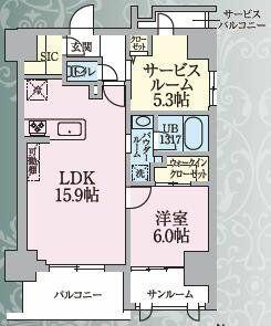 ＬＡ　ＭＡＩＳＯＮ　ＤＵ　ＲＡＩＳＩＮ 802｜埼玉県新座市野火止５丁目(賃貸マンション1SLDK・8階・64.68㎡)の写真 その2