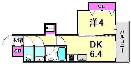 兵庫県西宮市上ケ原五番町(賃貸アパート1DK・3階・29.14㎡)の写真 その2