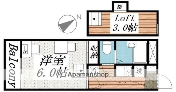 常陸多賀レジデンス 207｜茨城県日立市末広町３丁目(賃貸アパート1K・2階・19.87㎡)の写真 その2