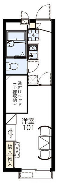 レオパレス三本松ヒルズ｜愛知県みよし市打越町三本松(賃貸アパート1K・1階・22.35㎡)の写真 その2