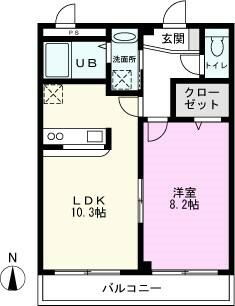 グランドグレース 203｜埼玉県川口市長蔵１丁目(賃貸マンション1LDK・2階・43.50㎡)の写真 その2