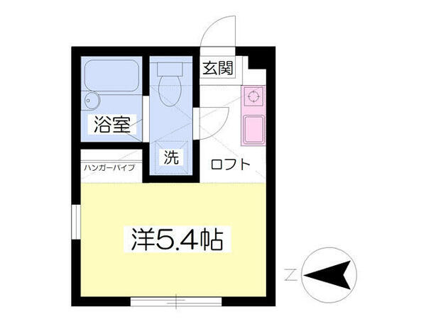 神奈川県横浜市中区立野(賃貸アパート1R・1階・16.56㎡)の写真 その2