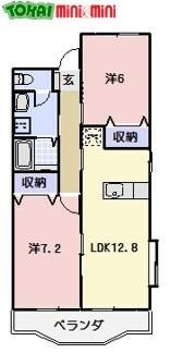 バードグレイン 1D｜三重県松阪市大津町(賃貸アパート2LDK・1階・51.22㎡)の写真 その2