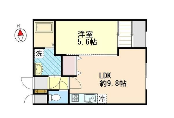 ニアステーション信濃町 106｜山形県米沢市東２丁目(賃貸アパート1LDK・1階・40.88㎡)の写真 その2