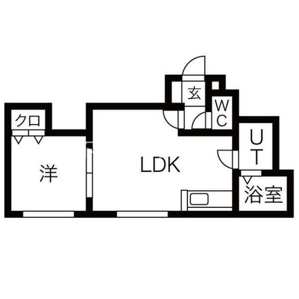 サンテラス稲積公園Ｖ 203｜北海道札幌市手稲区富丘二条５丁目(賃貸アパート1LDK・3階・32.81㎡)の写真 その2