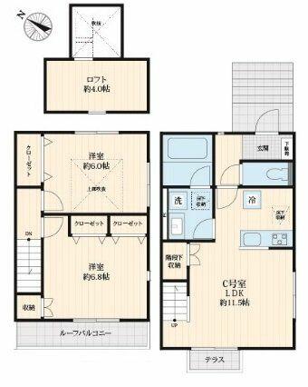 同じ建物の物件間取り写真 - ID:212041472670