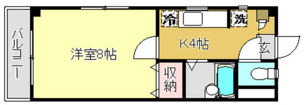 貳室邸マンション 201｜高知県高知市杉井流(賃貸マンション1K・2階・25.27㎡)の写真 その2