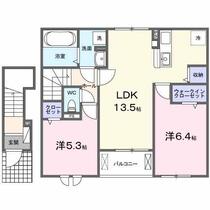 フィオーレ 203 ｜ 群馬県太田市藪塚町（賃貸アパート2LDK・2階・59.16㎡） その2