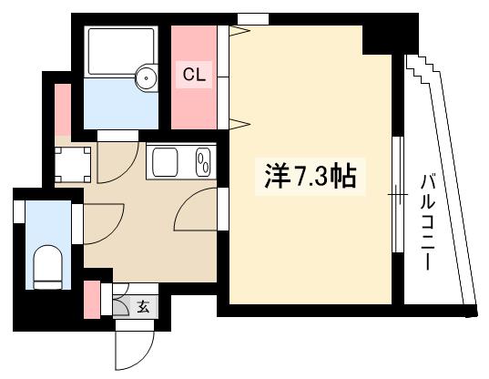 ＥＦＦＯＲＴ　ＨＯＮＧＯ 302｜愛知県名古屋市名東区本郷３丁目(賃貸マンション1K・3階・23.94㎡)の写真 その2