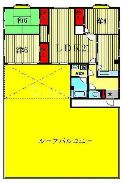 第二唐松ハイツリー｜東京都葛飾区東金町４丁目(賃貸マンション3LDK・4階・85.00㎡)の写真 その2