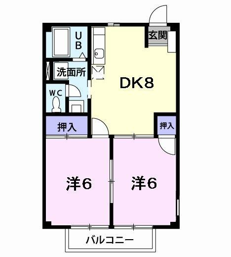 シティ・ドミール 201｜愛知県名古屋市天白区焼山２丁目(賃貸アパート2DK・2階・44.72㎡)の写真 その2