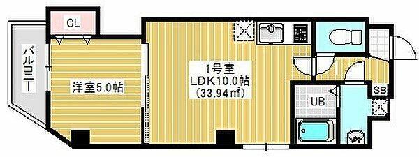千葉県千葉市中央区新田町(賃貸マンション1LDK・2階・33.94㎡)の写真 その2