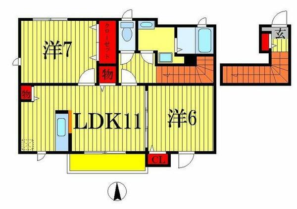 和 201｜千葉県船橋市夏見６丁目(賃貸アパート2LDK・2階・60.21㎡)の写真 その2