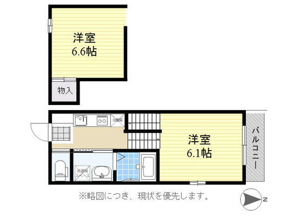 愛知県名古屋市昭和区鶴舞２丁目(賃貸アパート1K・1階・21.39㎡)の写真 その2