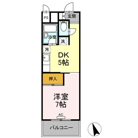 サンラフォーレ花北 408｜岩手県北上市成田(賃貸マンション1DK・4階・30.36㎡)の写真 その2