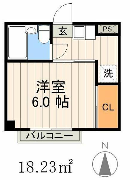 東京都北区東十条１丁目(賃貸マンション1K・2階・18.23㎡)の写真 その2