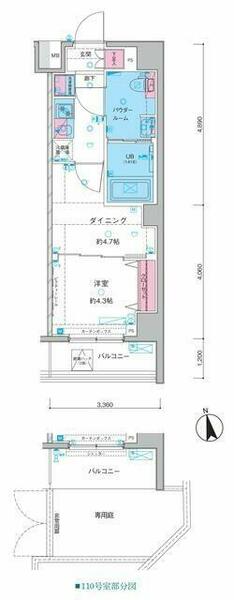 東京都中野区上高田１丁目(賃貸マンション1DK・2階・30.07㎡)の写真 その2