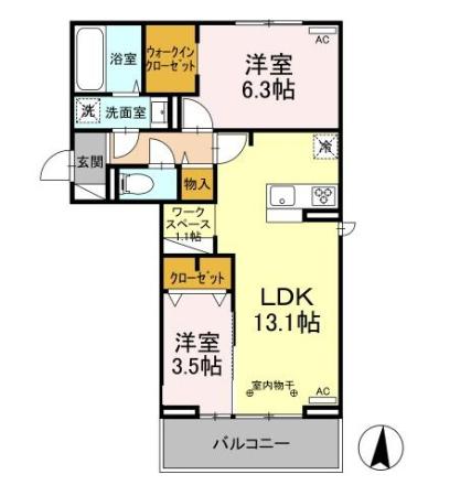 同じ建物の物件間取り写真 - ID:207001128760