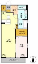 ウィステリアＢ 101 ｜ 東京都小平市鈴木町１丁目（賃貸アパート1LDK・1階・50.70㎡） その2