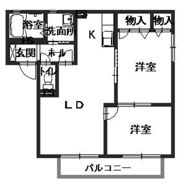 サニーサイドＣ C202｜奈良県磯城郡田原本町大字千代(賃貸アパート2LDK・2階・50.07㎡)の写真 その2