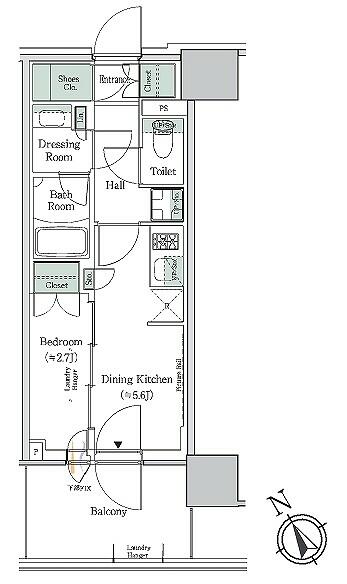 ＯＮＥ　ＲＯＯＦ　ＲＥＳＩＤＥＮＣＥ　ＮＩＳＨＩＮＩＰＰＯＲＩ 808｜東京都荒川区西日暮里５丁目(賃貸マンション1DK・8階・25.90㎡)の写真 その2