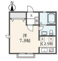 紅葉丘パークサイドヴィラⅡ 202 ｜ 東京都府中市紅葉丘３丁目（賃貸アパート1K・2階・24.50㎡） その3