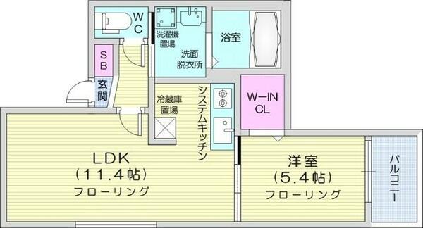 北海道札幌市豊平区平岸四条３丁目(賃貸マンション1LDK・5階・38.35㎡)の写真 その2