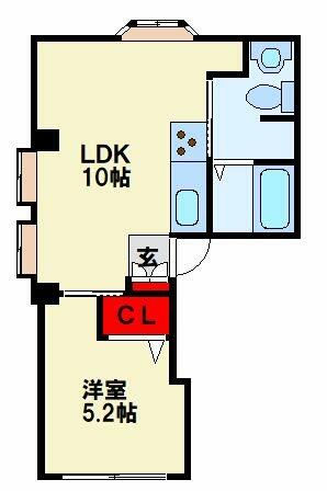 直方ビル 2｜福岡県直方市津田町(賃貸マンション1LDK・2階・31.06㎡)の写真 その2