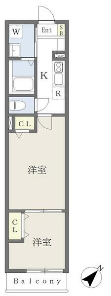プティメゾン 102｜千葉県千葉市中央区宮崎町(賃貸アパート2K・1階・31.00㎡)の写真 その2