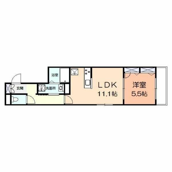 ＫＩＴ｜神奈川県相模原市中央区矢部３丁目(賃貸マンション1LDK・1階・44.22㎡)の写真 その2