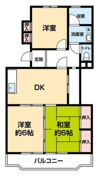 ベルハイムＯＫＡＤＡ B-1｜愛知県豊橋市南瓦町(賃貸マンション3DK・1階・58.61㎡)の写真 その2