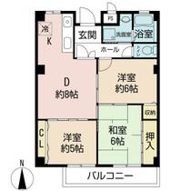 グランドール八光  ｜ 大阪府高槻市中川町（賃貸マンション3DK・2階・63.01㎡） その2