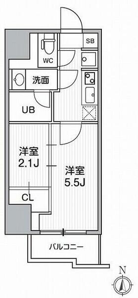 ＳＹＦＯＲＭＥ亀戸 1201｜東京都江東区亀戸６丁目(賃貸マンション2K・12階・25.40㎡)の写真 その2