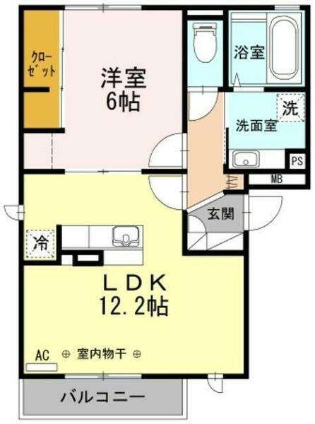 神奈川県座間市相模が丘３丁目(賃貸アパート1LDK・2階・46.72㎡)の写真 その2
