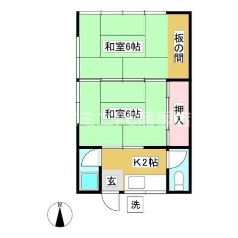 愛知県蒲郡市形原町下屋敷(賃貸アパート2K・1階・33.12㎡)の写真 その2