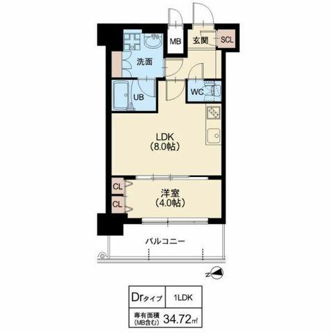 スプランディッド７｜大阪府大阪市淀川区加島１丁目(賃貸マンション1LDK・7階・34.72㎡)の写真 その2